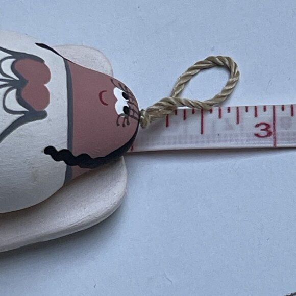 Ceramic Angel Dangle Legs Hanging Christmas Tree Ornament Wings Gold - Picture 6 of 6